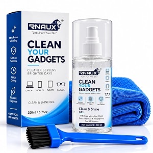 200 ml fragrance free premium laptop pc camera lens cleaning gel spray with premium microfiber