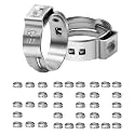 200 Pack 1/2 Inch PEX Cinch Clamps, Stainless Steel Single Ear Hose Clamps