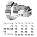 200 Pack 3/4 Inch PEX Cinch Clamps, Stainless Steel Single Ear Hose Clamps