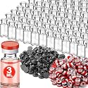 200 Pack 3ml Glass Vial Clear Empty Vials for Injection, Red