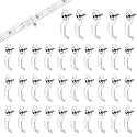 200 Pack LED Strip Light Mounting Brackets, lyfLux Clear One Side Fixing Clips with 200 Screws, Strip Light Holder Suitable for 10mm Wide Waterproof Strips, for Indoor & Outdoor Use(Clear)