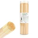 [200 PCS] 10 inch Bamboo Skewers, Premium Wooden Skewers Without Splinters, Skewers for Grilling, BBQ, Appetizer, Fruit Kabobs, Chocolate Fountain, Cocktail Toothpicks, and Food Skewer Sticks.