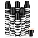 200 Pcs 2 oz Plastic Shot Cups Wine Whiskey Tasting Cups, Black