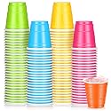 200 Pcs 2 oz Plastic Shot Cups Wine Whiskey Tasting Cups, 5 Colors
