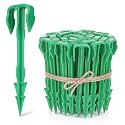 200 Pcs 4" Landscape Stakes Sod Staples Bulk Plastic Lawn Garden
