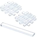 200 Pcs 5/32" X 1/4" X 2" Clear Setting Blocks for Glass Shims