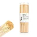 [200 PCS] 6 inch Bamboo Skewers, Premium Wooden Skewers Without Splinters, Skewers for Grilling, BBQ, Appetizer, Fruit Kabobs, Chocolate Fountain, Cocktail Toothpicks, and Food Skewer Sticks.