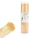 [200 PCS] 8 inch Bamboo Skewers, Premium Wooden Skewers without Splinters, Skewers for Grilling, BBQ, Appetizer, Fruit Kabobs, Chocolate Fountain, Cocktail Toothpicks, and Food Skewer Sticks.