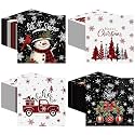 200 Pcs Christmas Napkins, Guest Paper Napkins for Decoupage, 4 Style