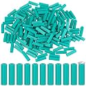 200 Pcs Expanding Plastic Screw Anchors 1/4" Hole Green Plastic Anchors for Concrete Tile Cement Bolt Expansion Tube for #10,11,12 Screws, Fix to Wall Drywall or Other Surface(1")