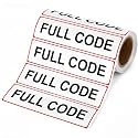 200 Pcs Full Code Alert and Instruction Labels, 5.38 x 1.38 Inch