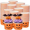 200 Pcs Halloween Treat Snack Cups 5 oz Disposable Paper Dessert Bowls