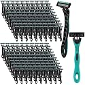 200 Pcs Men's Disposable Razors Bulk 3 Blade, Individually Wrapped