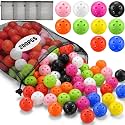 200 Pcs Practice Golf Balls Bulk 42 mm Plastic Balls