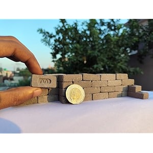 200 pcs realistic mini bricks of size 301510mm made by cement and sand for miniature constructions civil engineering projects and craft ideas building block toy ages 14 years and above