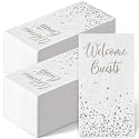 200 Pcs Welcome Guests Napkins Disposable Hand Towels for Bathroom, Silver