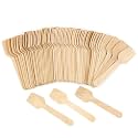 200 PCS Wooden Ice Cream Spoons, 3.8 Inch Mini Tasting Spoons