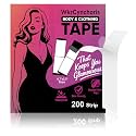 200-Strips Double Sided Tape for Fashion,Tape for Clothes,Clear Tape for All Skin Shades,Fabric Tape to Skin