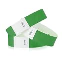 200 WristCo Kelly Green Tyvek Wristbands for Events - Tamper-Proof Design