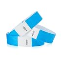 200 WristCo Neon Blue Tyvek Wristbands for Events - Tamper-Proof Design