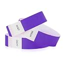 200 WristCo Purple Tyvek Wristbands for Events - Tamper-Proof Design