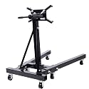 2000 LBS Capacity Folding Engine Stand - 360° Adjustable Mounting Head, Dolly Mover, Auto Repair Rebuild Jack, Black