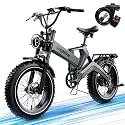 2000W/3000W Peak Motor Electric Bike for Adults, 48V/52V 25AH/30AH Battery Full Suspension Foldable Ebike, 20"x4.0" Fat Tires 35MPH Dirt Bike, 100/120 Miles Hydraulic Brake Magnesium Alloy Motorcycle