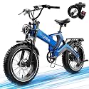 2000W/3000W Peak Motor Electric Bike for Adults, 48V/52V 25AH/30AH Battery Full Suspension Foldable Ebike, 20"x4.0" Fat Tires 35MPH Dirt Bike, 100/120 Miles Hydraulic Brake Magnesium Alloy Motorcycle