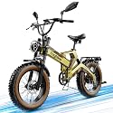 2000W/3000W Peak Motor Electric Bike for Adults, 48V/52V 25AH/30AH Battery Full Suspension Foldable Ebike, 20"x4.0" Fat Tires 35MPH Dirt Bike, 100/120 Miles Hydraulic Brake Magnesium Alloy Motorcycle
