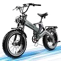 2000W/3000W Peak Motor Electric Bike for Adults, 48V/52V 25AH/30AH Battery Full Suspension Foldable Ebike, 20"x4.0" Fat Tires 35MPH Dirt Bike, 100/120 Miles Hydraulic Brake Magnesium Alloy Motorcycle