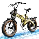 2000W/3000W Peak Motor Electric Bike for Adults, 48V/52V 25AH/30AH Battery Full Suspension Foldable Ebike, 20"x4.0" Fat Tires 35MPH Dirt Bike, 100/120 Miles Hydraulic Brake Magnesium Alloy Motorcycle