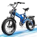 2000W/3000W Peak Motor Electric Bike for Adults, 48V/52V 25AH/30AH Battery Full Suspension Foldable Ebike, 20"x4.0" Fat Tires 35MPH Dirt Bike, 100/120 Miles Hydraulic Brake Magnesium Alloy Motorcycle