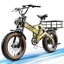 2000W/3000W Peak Motor Electric Bike for Adults, 48V/52V 25AH/30AH Battery Full Suspension Foldable Ebike, 20"x4.0" Fat Tires 35MPH Dirt Bike, 100/120 Miles Hydraulic Brake Magnesium Alloy Motorcycle