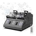 2000W Fog Bubble Machine, 3 in 1 Bubble Machine with 2 Bubble Fans,7 CH 18 RGB LED Lights Smoke Bubble All IN 1 Machine, Fog Machine Stage Effect for Party, Wedding, Halloween, 1 PACK