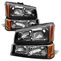 for 2003-2007 Chevy Silverado Halogen Headlight W/O Bulbs
