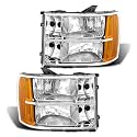 for 2007-2014 GMC Sierra Halogen Headlight W/O Bulbs