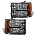 for 2007-2014 GMC Sierra Halogen Headlight W/O Bulbs