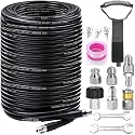 200FT Sewer Jetter Kit for Pressure Washer, 5800PSI Drain Cleaner Hose