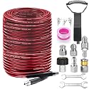 200FT Sewer Jetter Kit for Pressure Washer, 5800PSI Drain Cleaner Hose