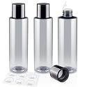 200ML/6.8OZ Travel Size Toiletries, 3 Pack Plastic Travel Bottles, Double Leak Proof Travel Size Containers for Shampoo, Lotion, Body Wash, Refillable Empty Travel Bottles with 6pcs Labels