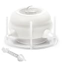 200ml Silicone Multi-Pet Milk Feeder with 4 Nipples(White)