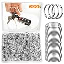 200PCS 25mm Split Key Rings Bulk, Key Rings for Keychain and Crafts Keychain Ring (Silver)