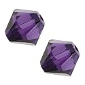 200pcs Adabele Austrian 3mm (0.12 inch) Small Faceted Loose Bicone Crystal Beads Purple Velvet Compatible with Swarovski Crystals 5301/5328 SSB327