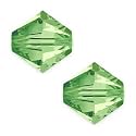 200pcs Adabele Austrian 4mm (0.16 Inch) Small Faceted Loose Bicone Crystal Beads Peridot Green Compatible with Swarovski Crystals 5301/5328 SSB416