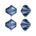 200pcs Adabele Austrian 5mm Faceted Loose Bicone Crystal Beads Dark Indigo Blue Compatible with Swarovski Crystals 5301/5328 SSB520
