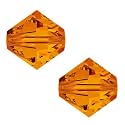 200pcs Adabele Austrian 5mm Faceted Loose Bicone Crystal Beads Orange Sun Compatible with Swarovski Crystals 5301/5328 SSB512
