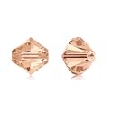 200pcs Adabele Austrian 6mm Faceted Loose Bicone Crystal Beads Light Peach Pink Compatible with Swarovski Crystals 5301/5328 SSB618