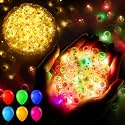 200pcs Balloon Lights Warm White+Multicolor Mini LED Lights Round Long Standby Time Ball Lamps for Birthday Party Easter Christmas Halloween Decoration Paper Lantern
