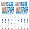 200PCS Dental Floss Picks for Adults with Brush Picks, Mint Flavor, 2-in-1 Interdental Brushes Toothpick for Deep Cleaning, Travel Cases Tooth Picks Flossers for Teeth, Easy Grip (200 Count)