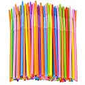 200PCS Flexible Plastic Straws